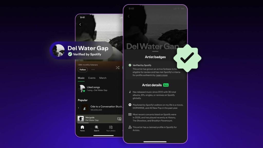 Las nuevas insignias de Spotify.