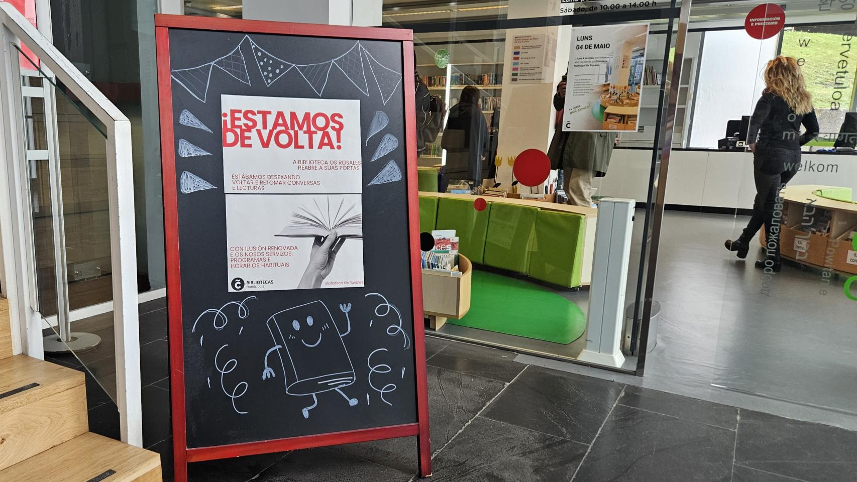 Reapertura de la biblioteca de Os Rosales.
