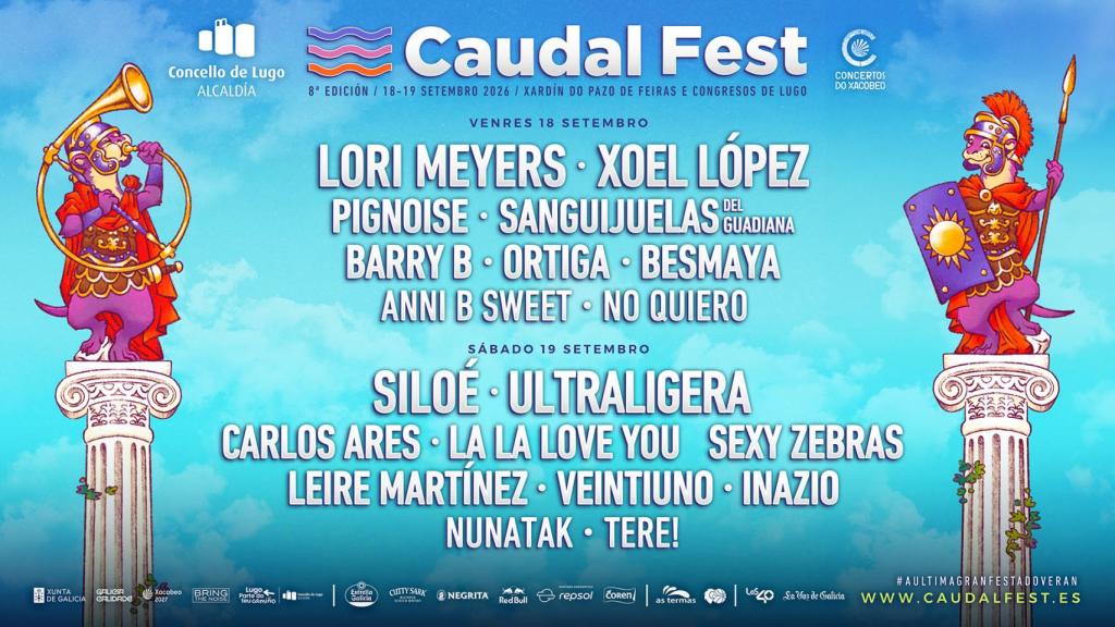 Cartel por días del Caudal Fest 2026