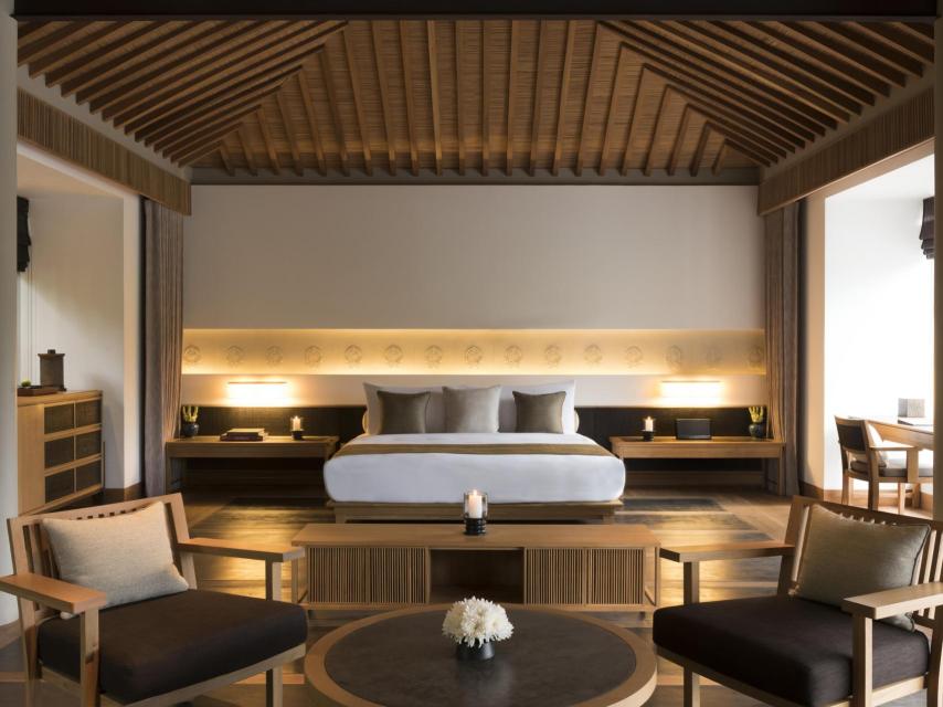 Una de las habitaciones de Amanoi.