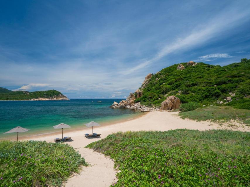 El camino hasta la playa privada de Amanoi.