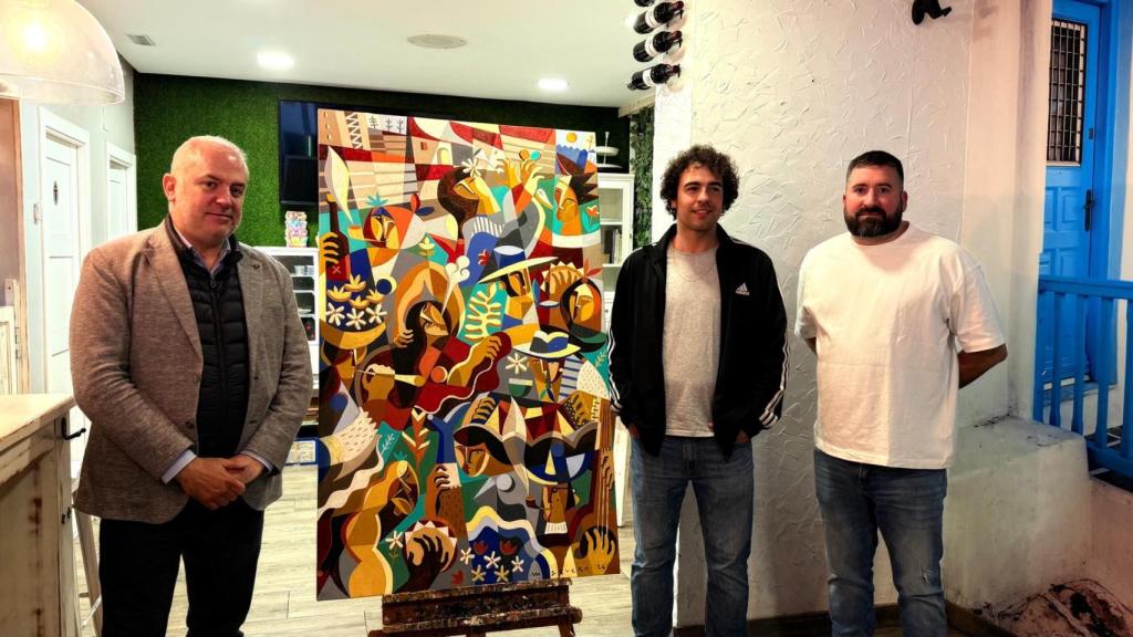 Gonzalo Castro, Alejandro Mosquera y David Puajades en la presentación de las fiestas