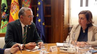 Gregorio y Cedillo han mantenido un encuentro en la sede de la Diputación provincial. 