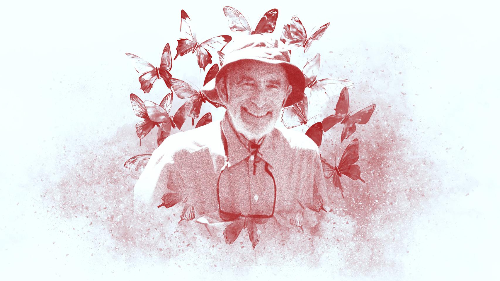 El biólogo y ecólogo estadounidense Paul R. Ehrlich. Diseño: Rubén Vique