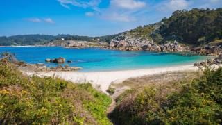 Praia de Lagoelas, en la parroquia de Aldán, Cangas de Morrazo (Pontevedra)