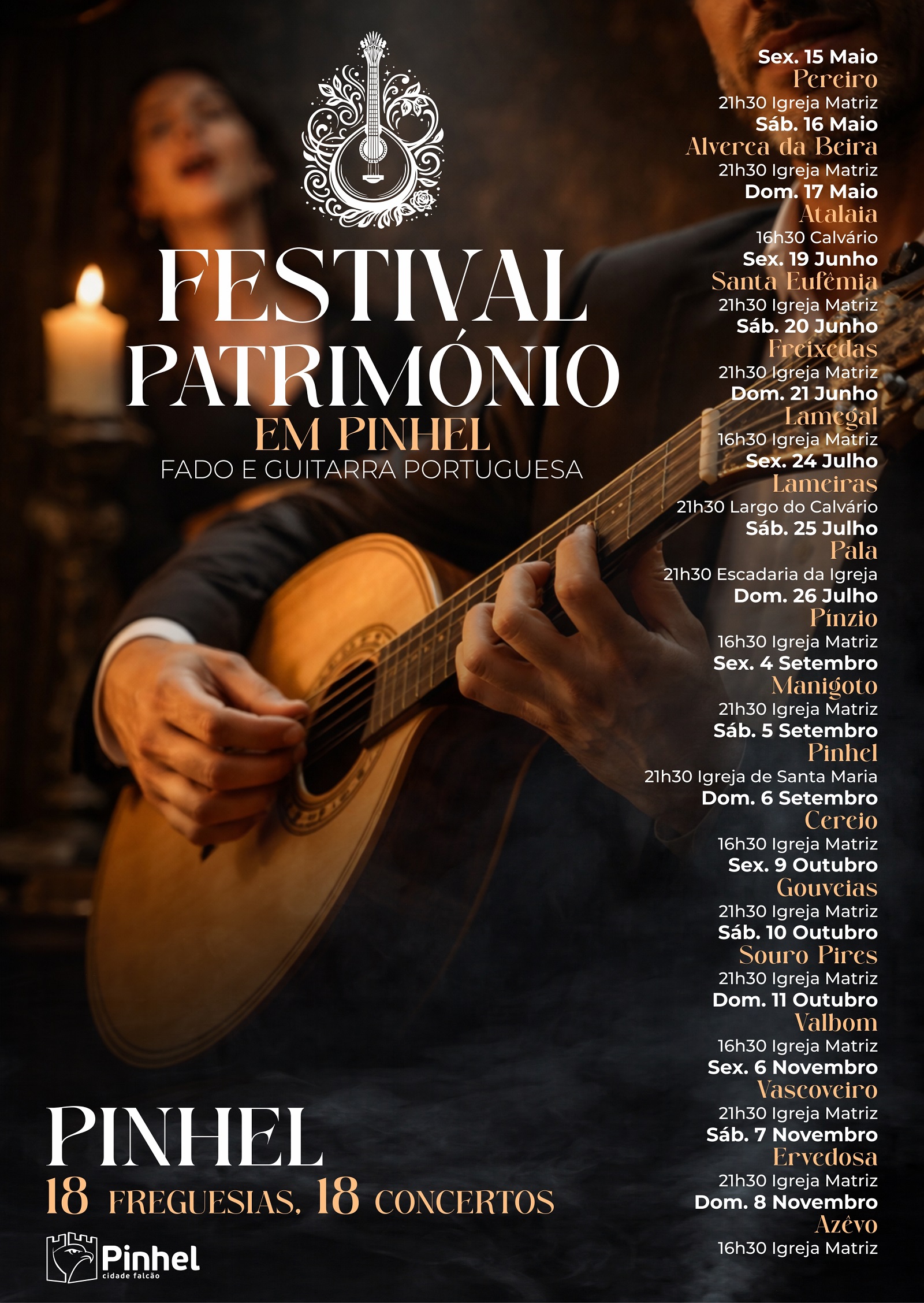 Calendario completo del Festival Patrimonio de Pinhel.