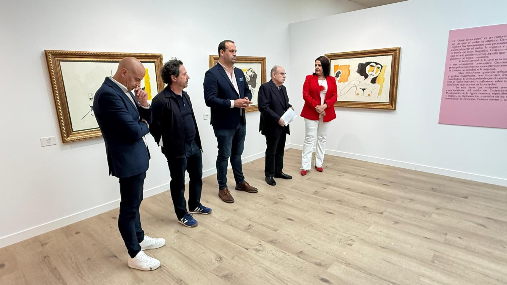 David Mingo durante la inauguración de la exposición sobre la obra de Oswaldo Guayasamín