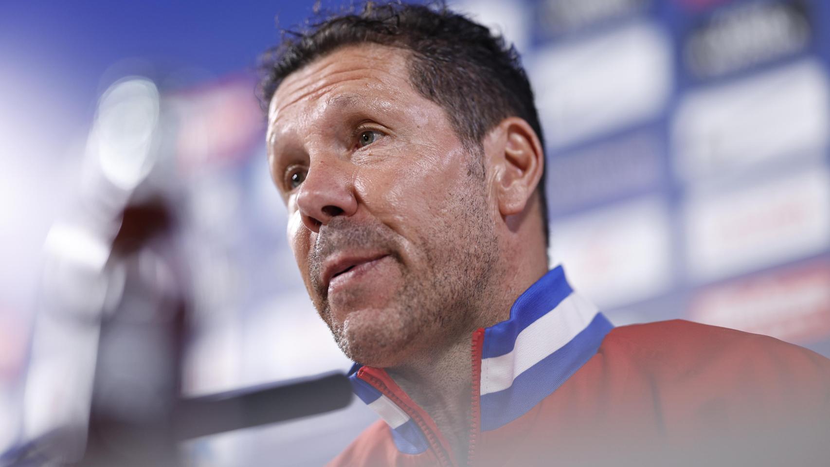 Simeone, en rueda de prensa.
