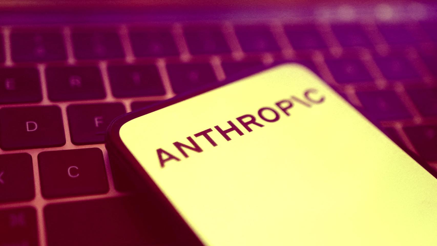 Una ilustración muestra el logotipo de Anthropic.