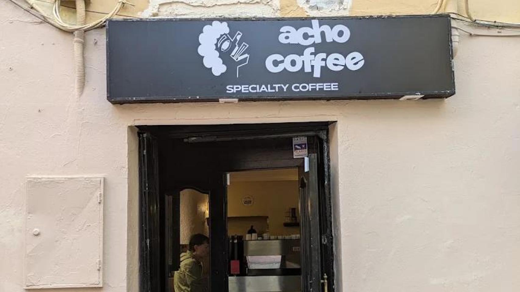 Fachada de la cafetería Acho Coffe, en Zaragoza.