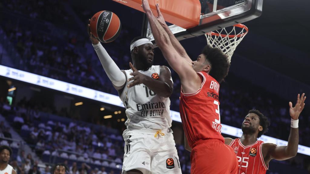 Garuba, durante uno de los partidos de la serie ante el Hapoel de Tel Aviv.