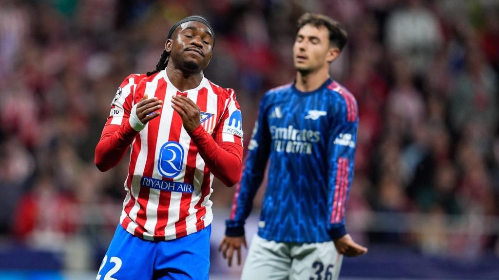 Ademola Lookman, en la ida de la semifinal de la Champions ante el Arsenal