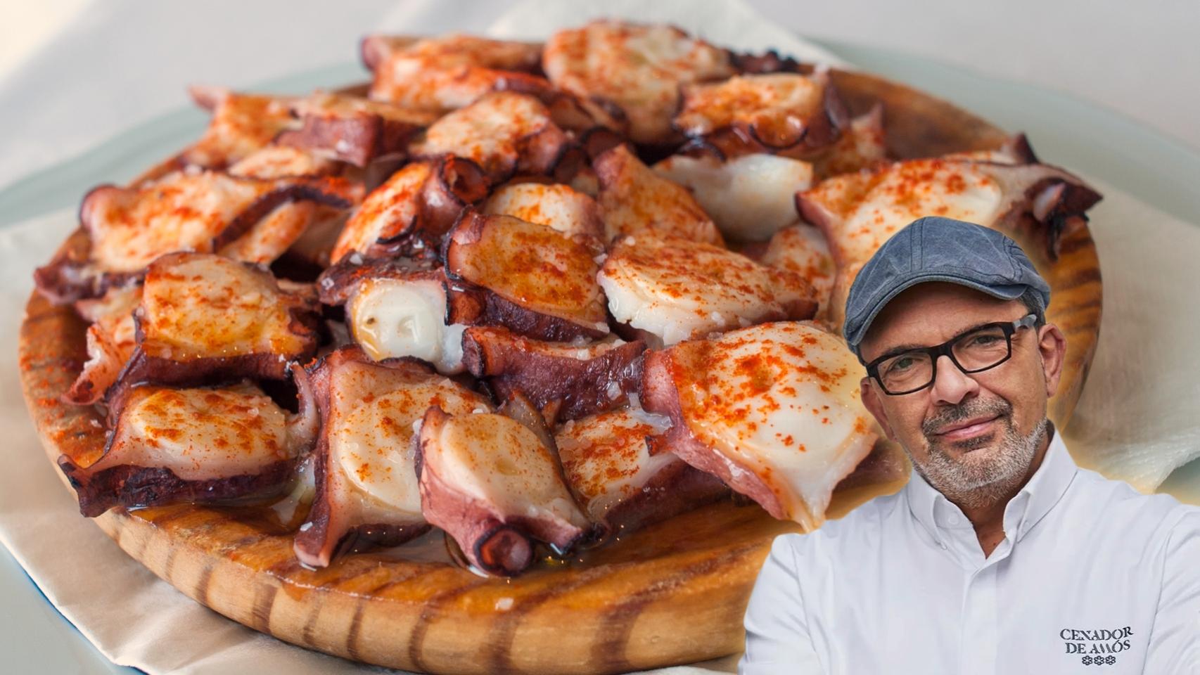 Jesús Sánchez, chef, en un montaje de El Español