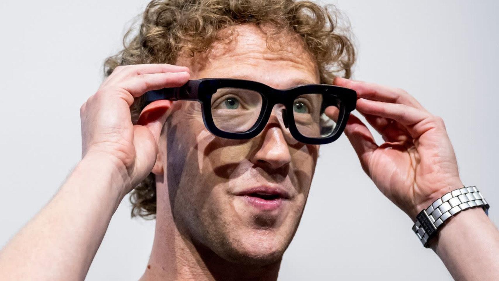 Mark Zuckerberg, durante la presentación de las gafas de Meta