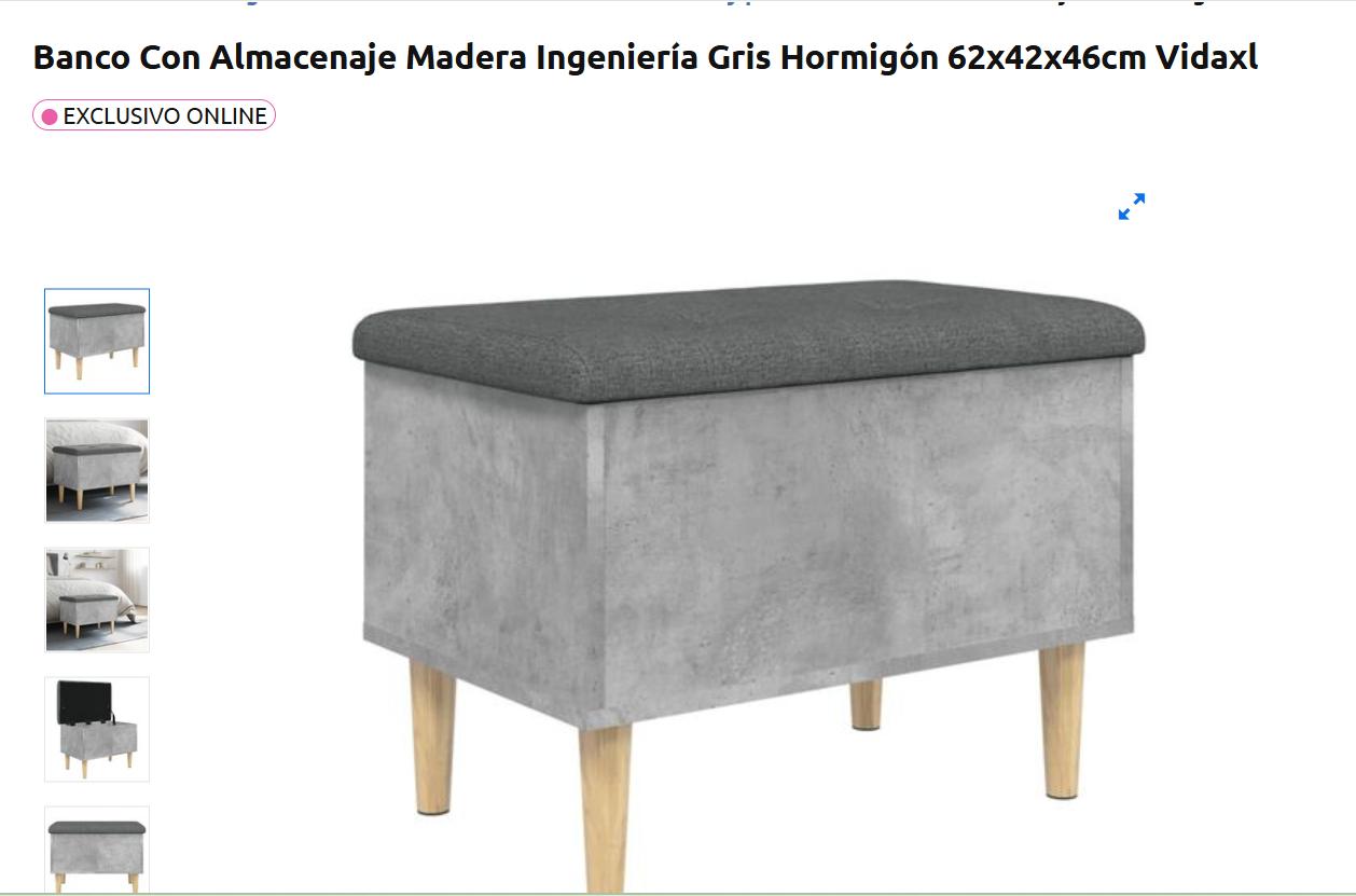 Banco con almacenaje.