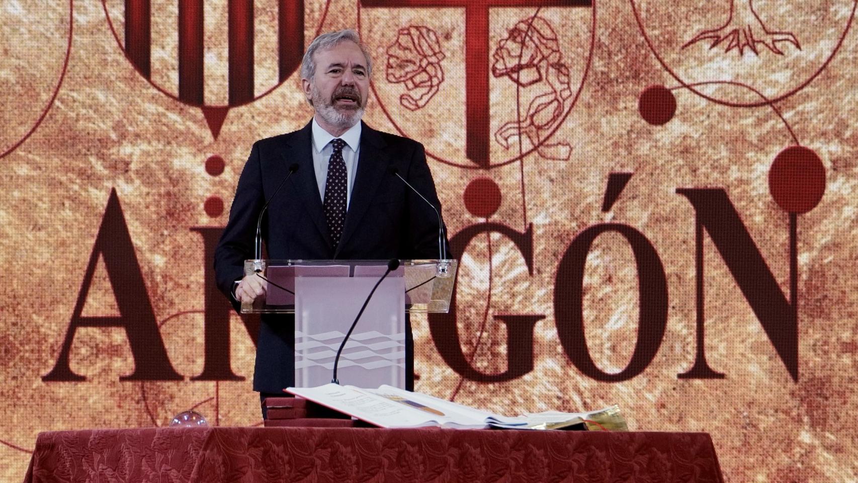 Azcón, durante la toma de posesión de los consejeros.