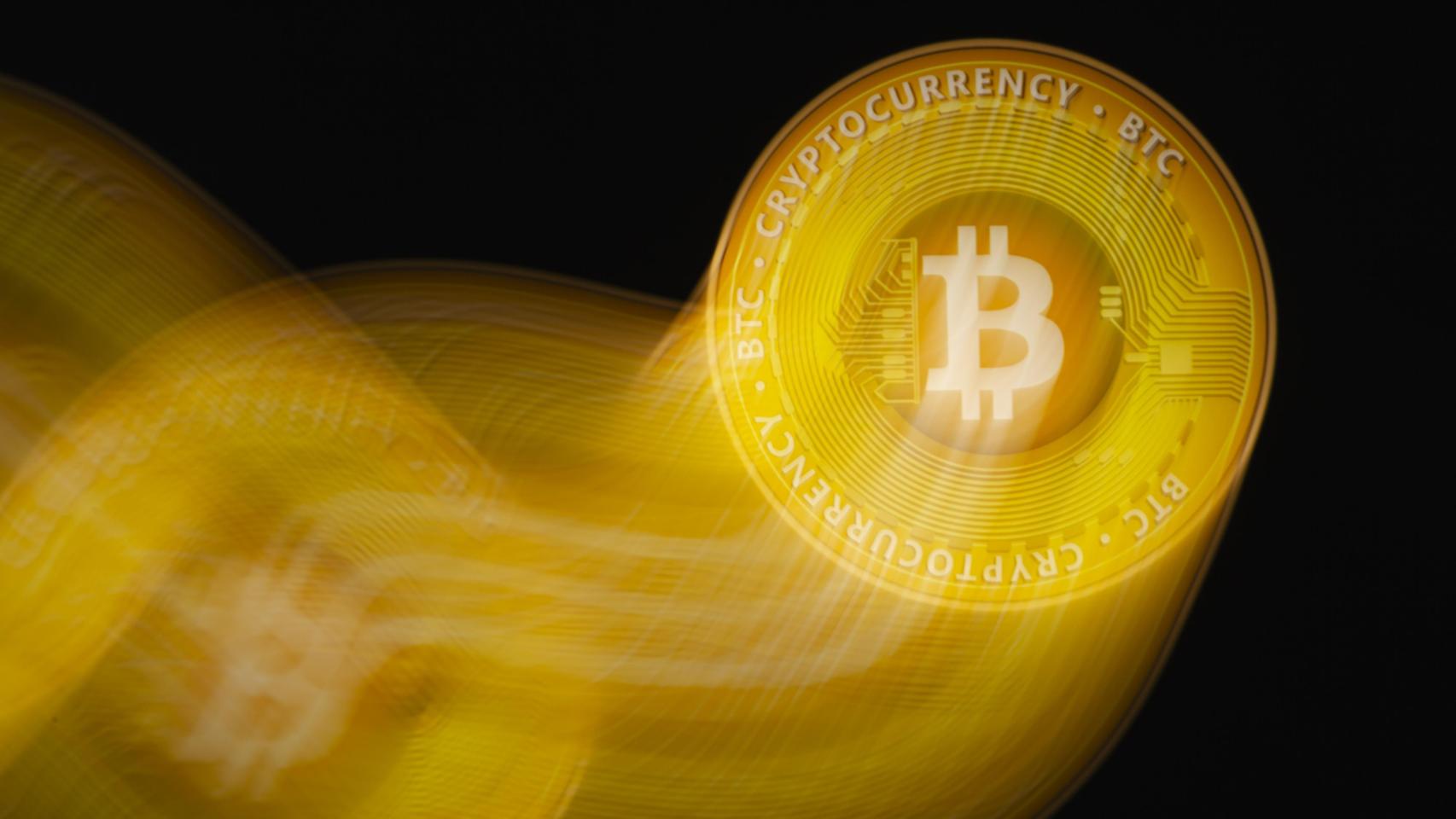 Representación del bitcoin. 