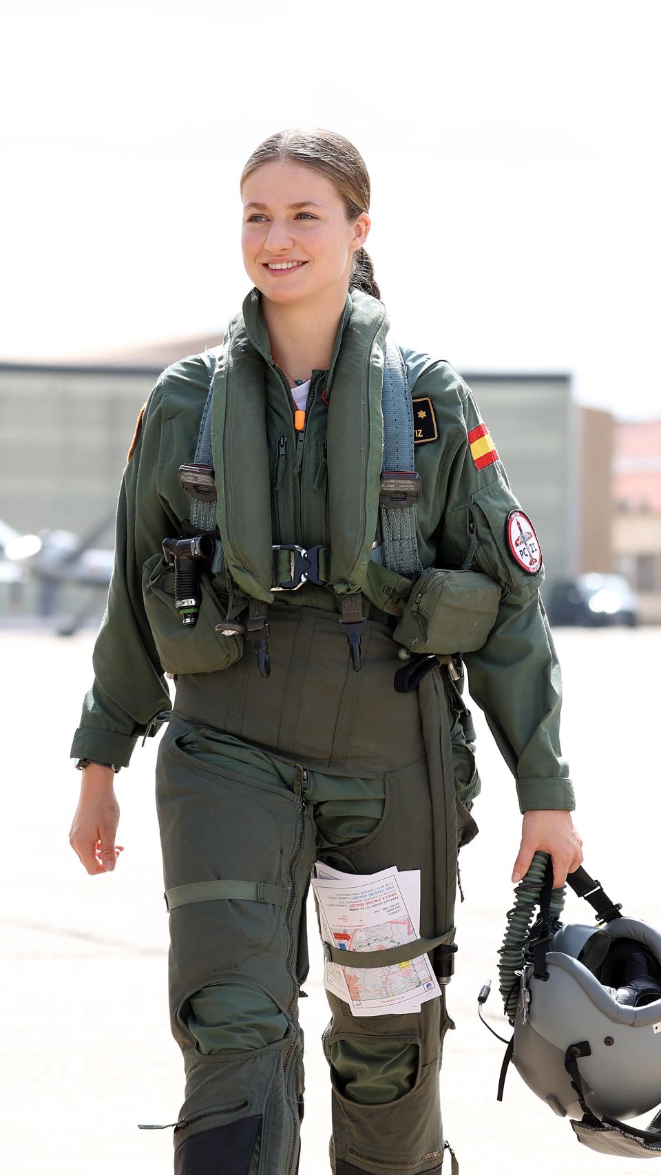 Su Alteza Real en la Base Aérea de Talavera la Real (Badajoz).