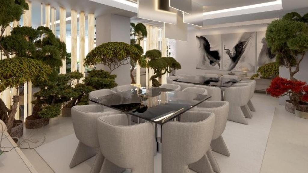 Comedor dentro del salón.