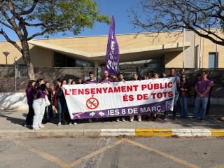 Profesores de un instituto de Alicante, en una manifestación reciente.