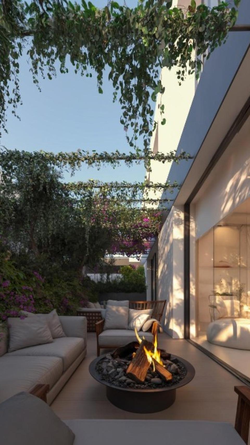 Una de las terrazas del triplex.