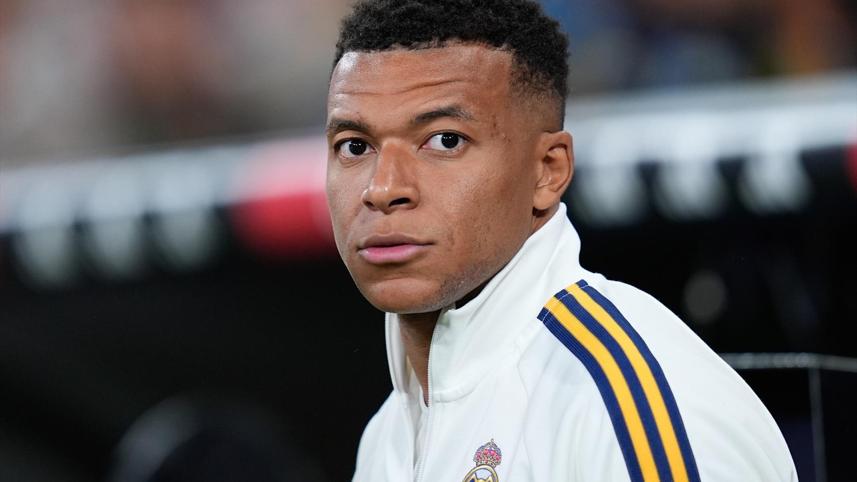 Kylian Mbappé, antes de un partido con el Real Madrid