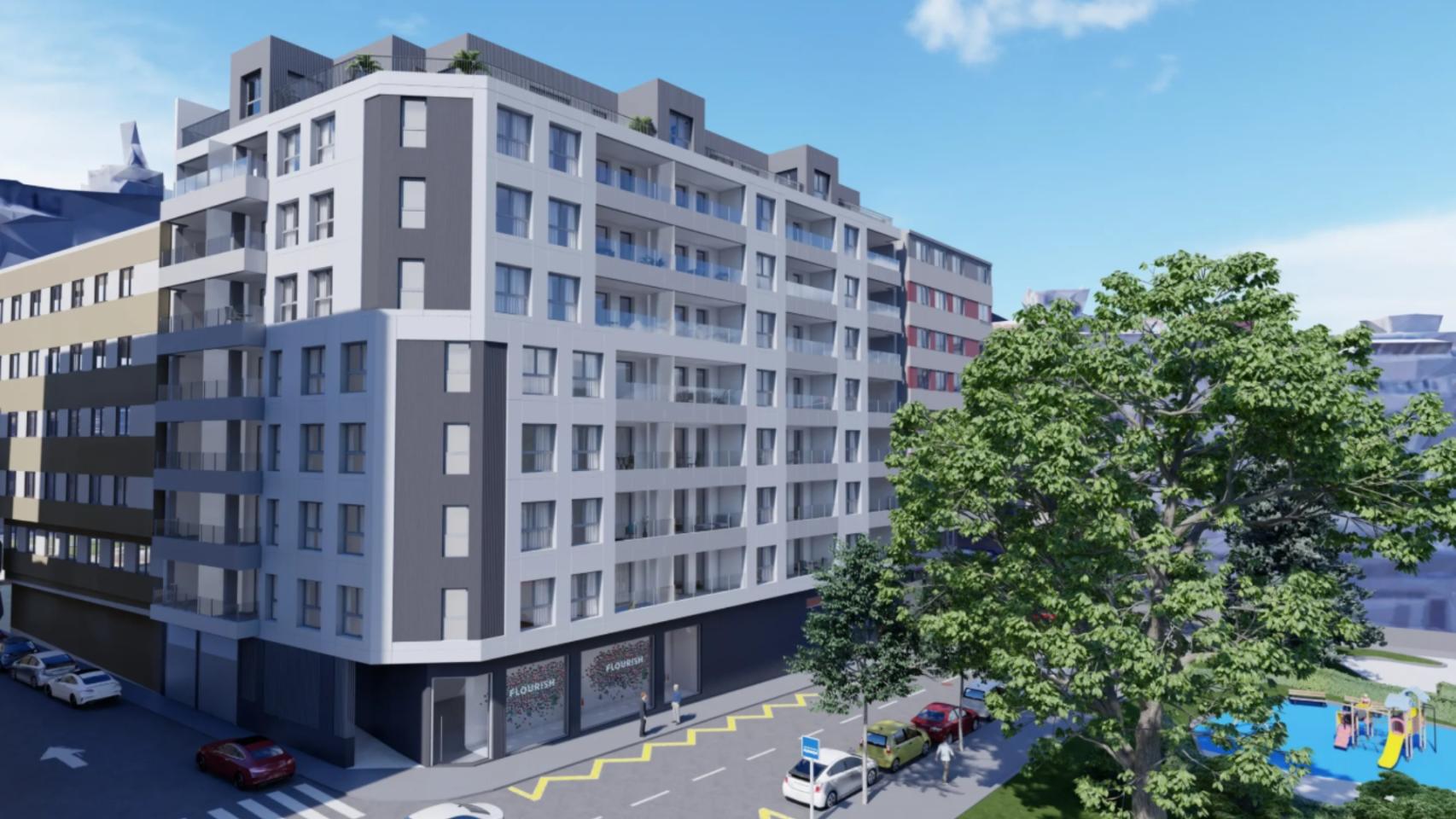 Edificio Mirador Plaza, en O Castrillón (A Coruña)