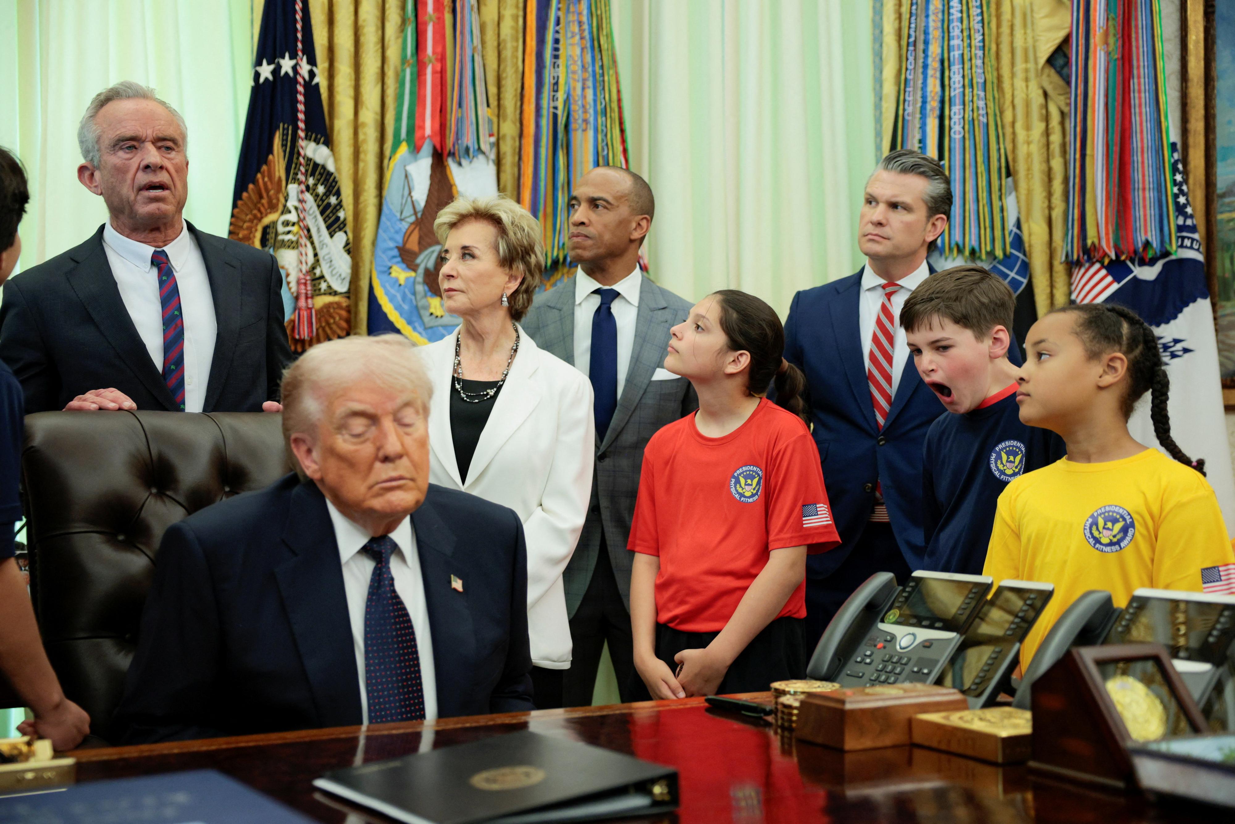 El presidente de EEUU, Donald Trump, este martes en el Despacho Oval.