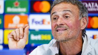 Luis Enrique, durante la rueda de prensa previa al partido contra el Liverpool.