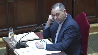 El exministro y exnúmero tres del PSOE José Luis Ábalos, el pasado lunes durante su declaración como acusado ante la Sala Penal del Supremo./