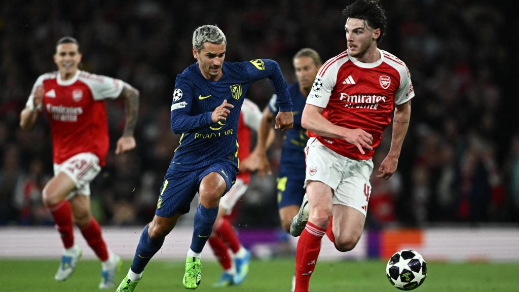 Griezmann, durante el partido contra el Arsenal.