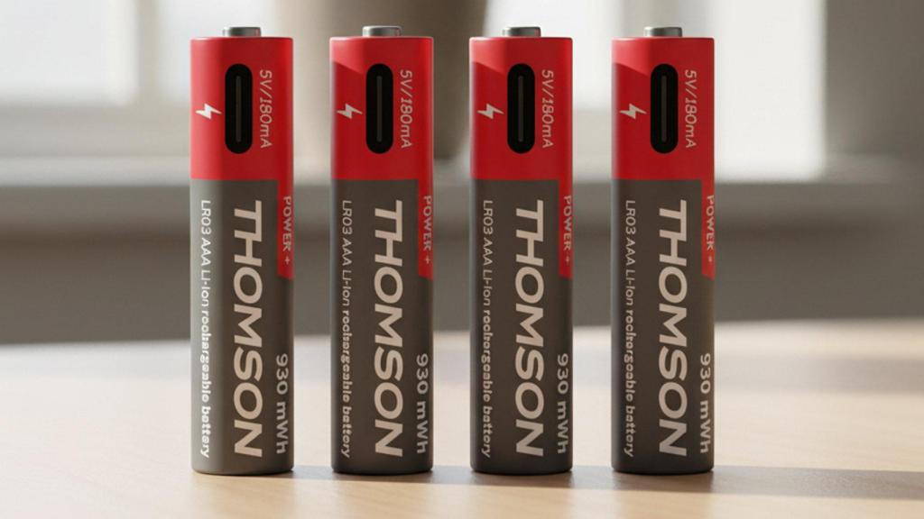 Las pilas recargables por USB-C de Thomson