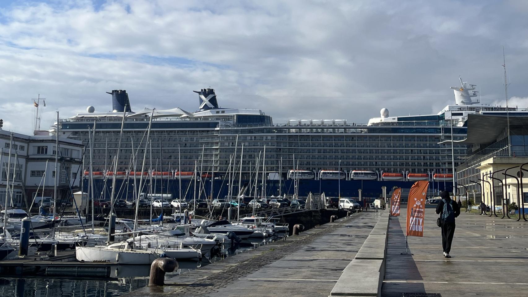 Crucero Celebrity Eclipse en A Coruña este miércoles.