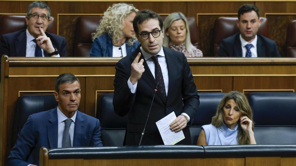 El vicepresidente primero del Ejecutivo y ministro de Economía, Carlos Cuerpo, en el Congreso.