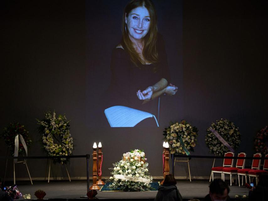 Funeral de Verónica Forqué en el Teatro Español.