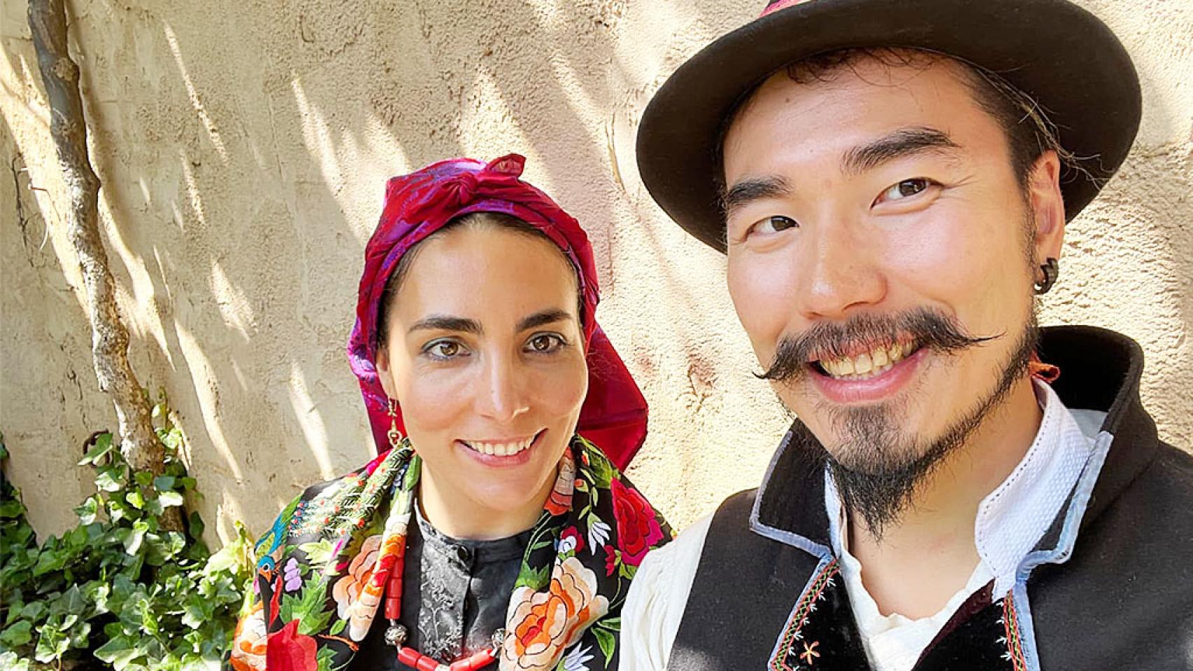Tsubasa y Rebeca durante la Boda Antrueja de Celadilla. 