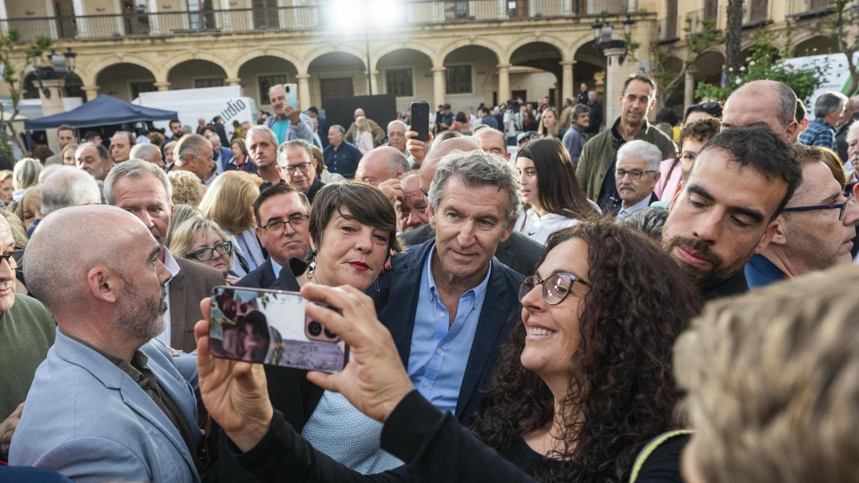 Alberto Núñez Feijóo este miércoles en Guadix. 