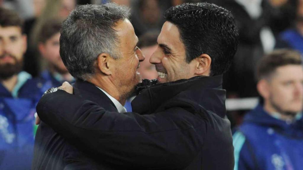 Luis Enrique y Arteta se enfrentaron en semifinales la temporada pasada.