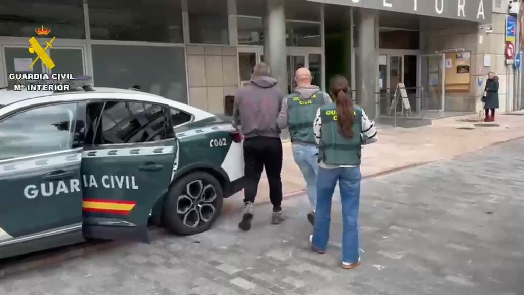El hombre detenido por los agentes de la Guardia Civil en Asturias
