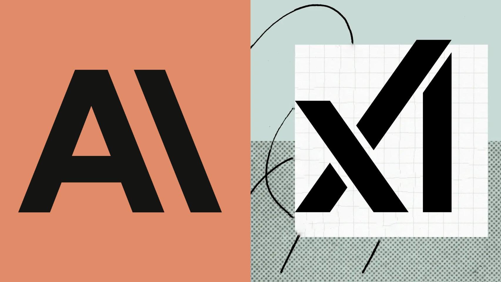 Logos de Anthropic y de xAI