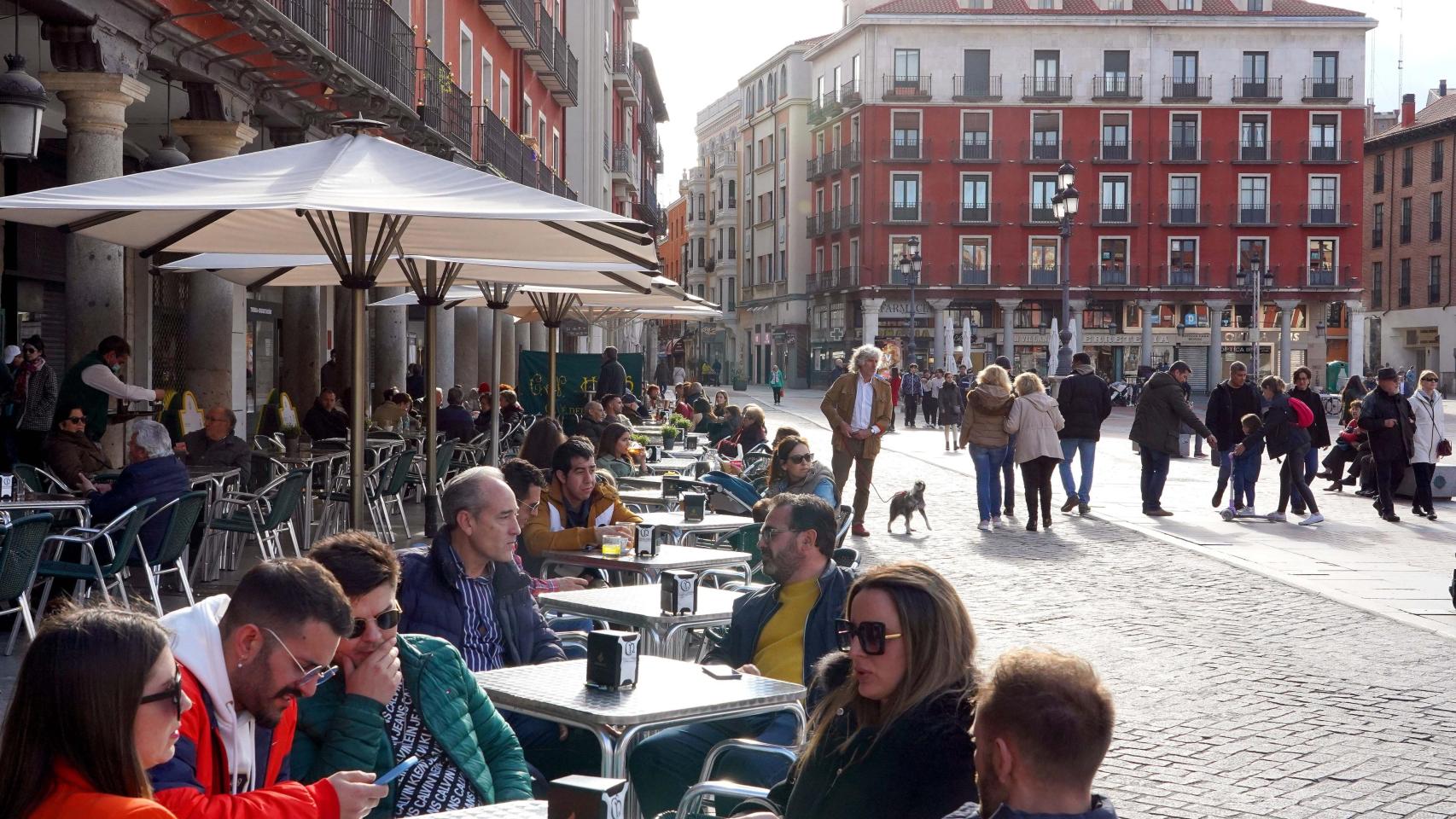 Terrazas en la Plaza Mayor de Valladolid