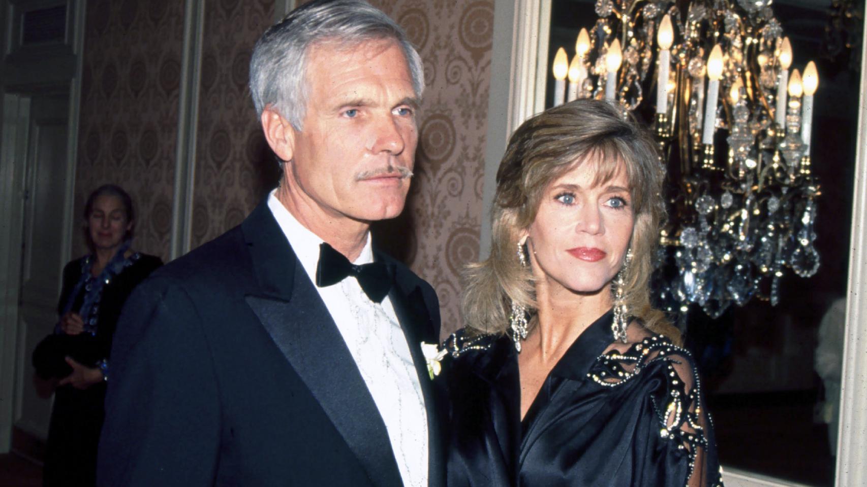 Jane Fonda junto a su exmarido Ted Turner, en Nueva York, en 2005. 