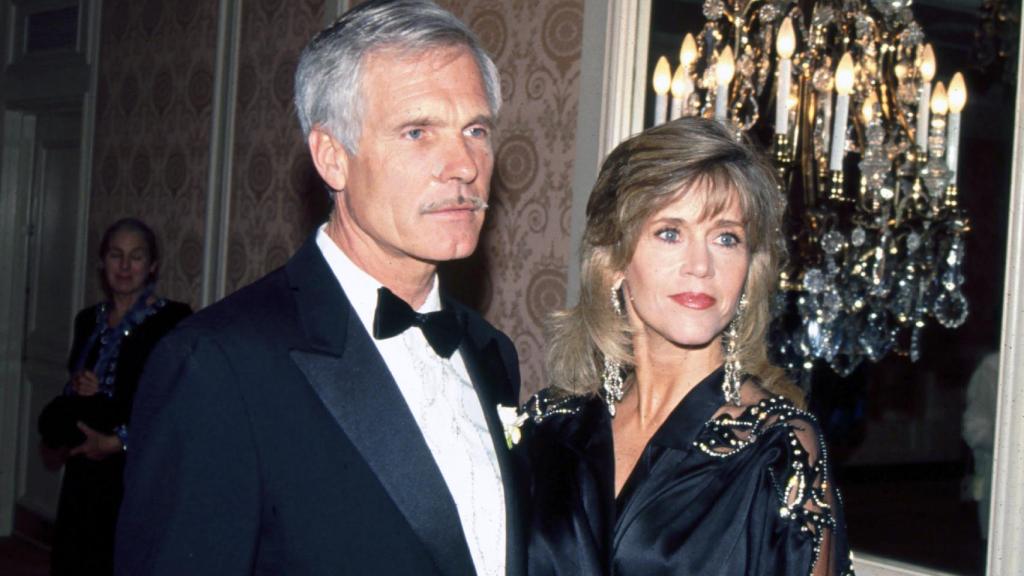 Jane Fonda junto a su exmarido Ted Turner, en Nueva York, en 2005. 
