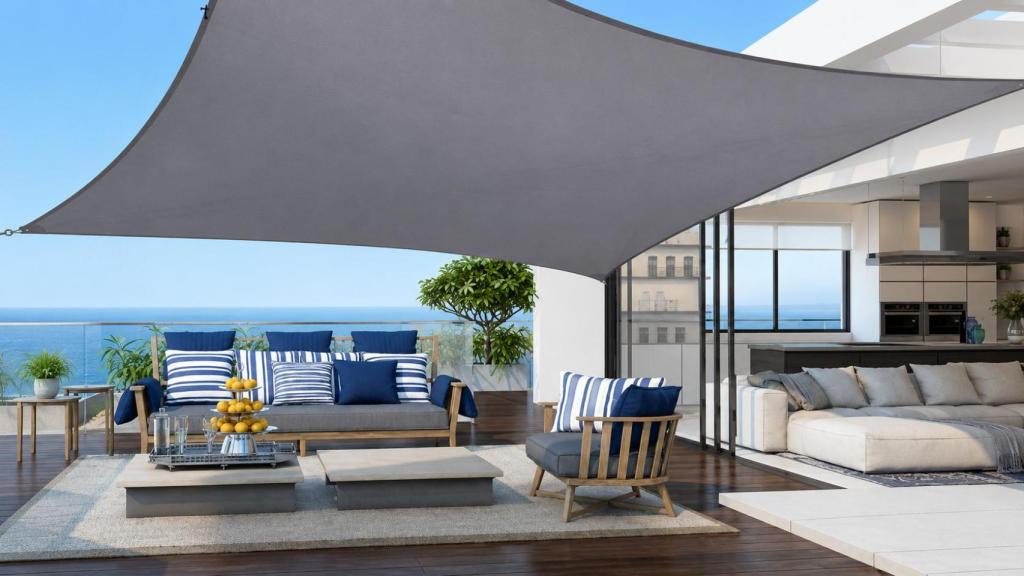 Toldo vela de Leroy Merlin.