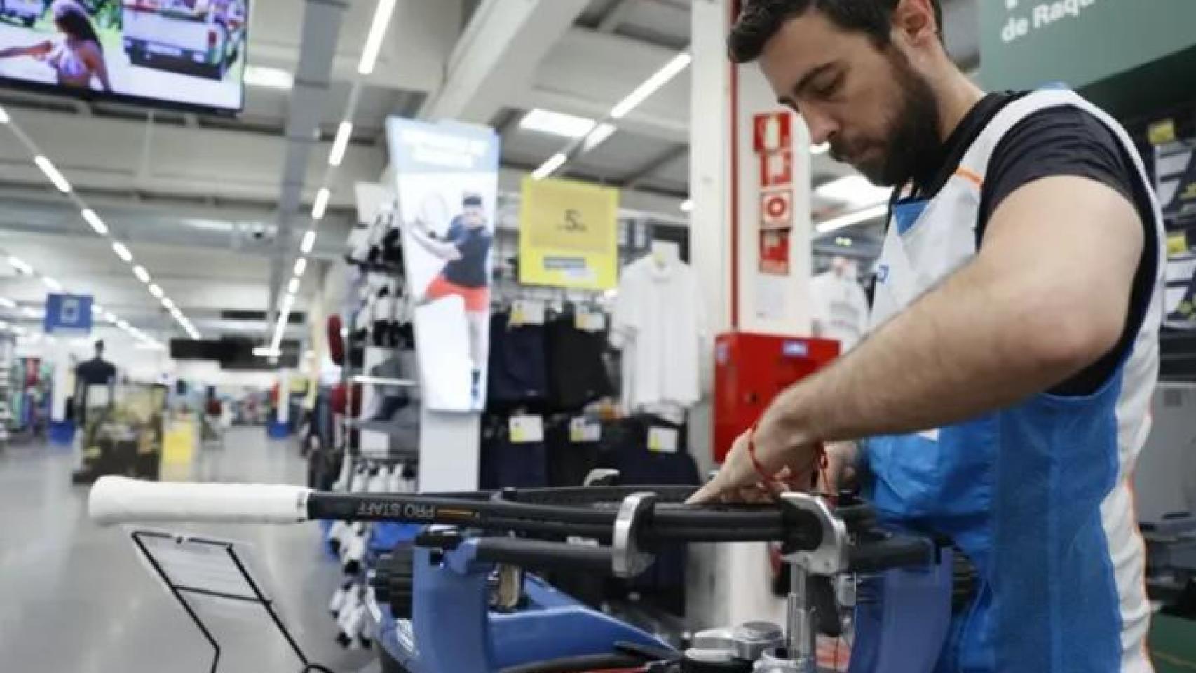 Un trabajador. 