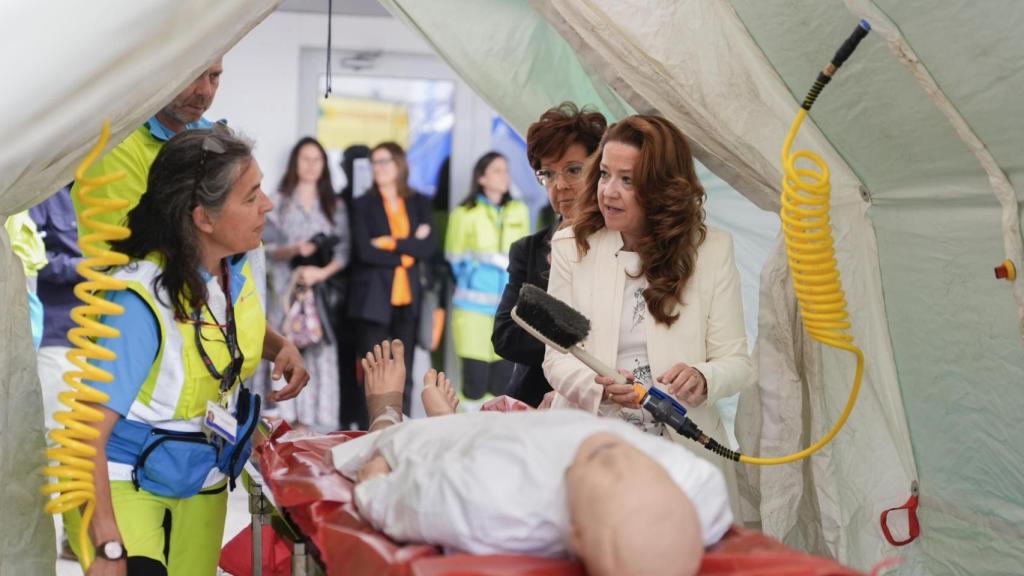 La consejera de Sanidad de la Comunidad de Madrid, Fátima Matute, durante la Plan pionero en España de Preparación y Respuesta frente a Emergencias de Salud Pública.
