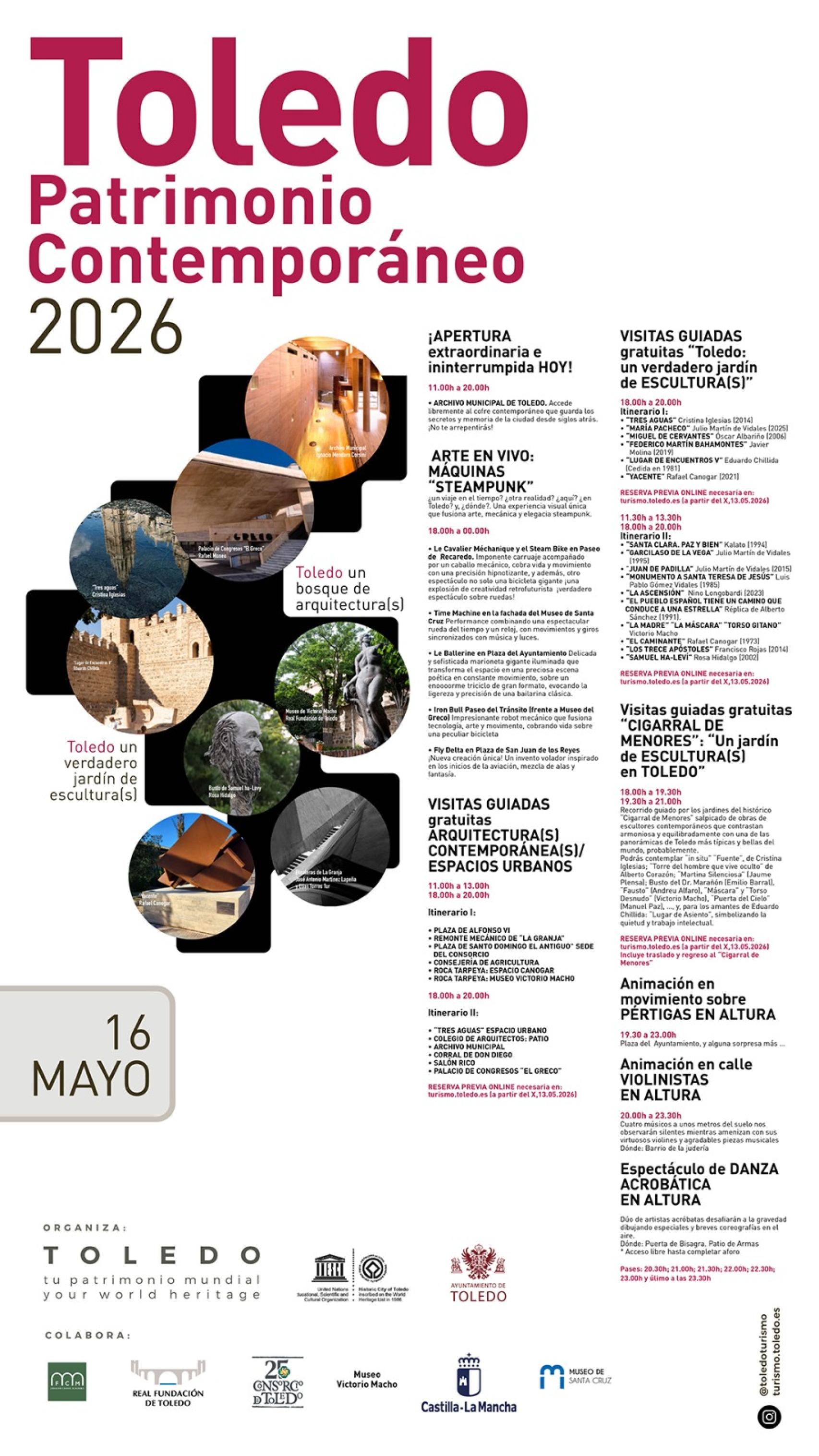 Programación completa de rutas, visitas y actividades diurnas.