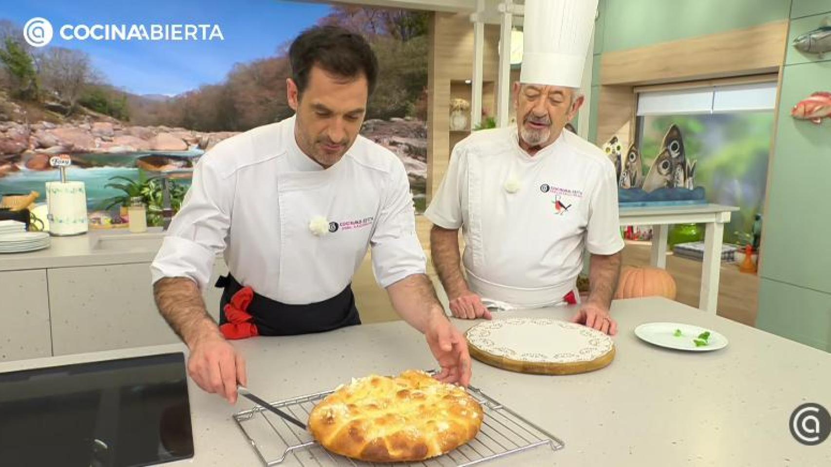 Joseba Arguiñano y Karlos Arguiñano preparan una receta gallega