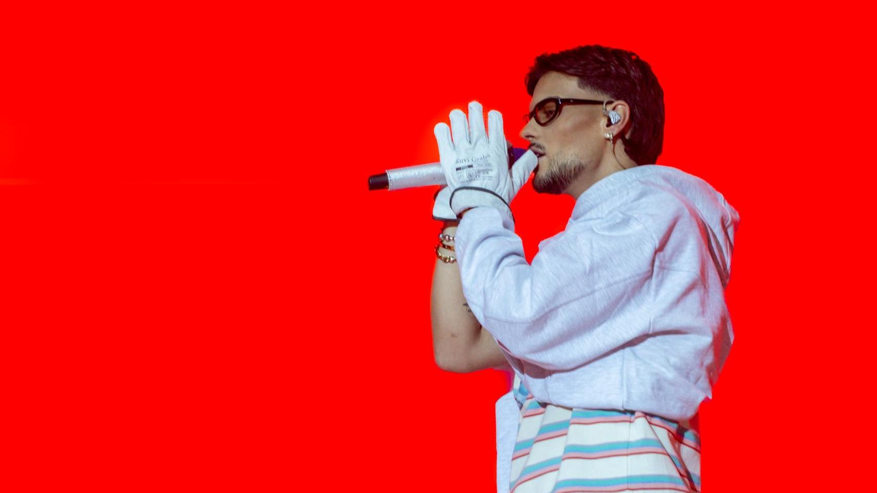 Abraham Mateo durante un concierto.