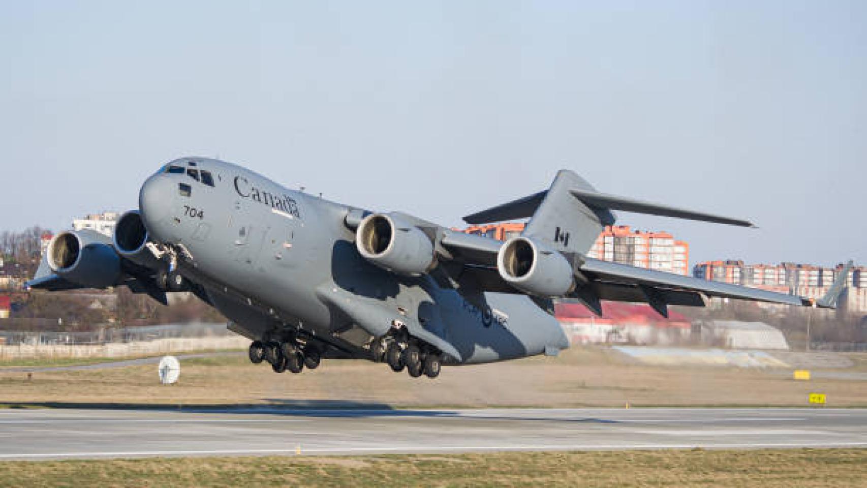 Aviones de transporte estratégico el C-17 Globemaster III.